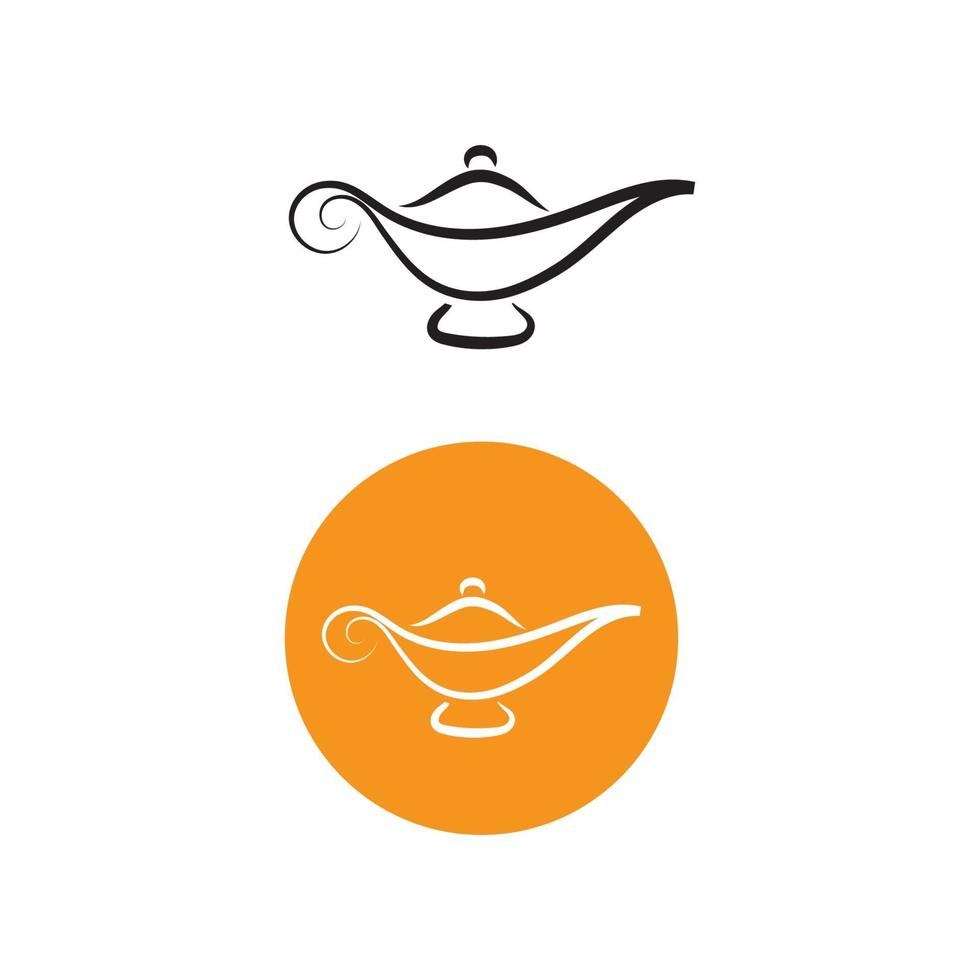 magic lamp logo and icon vector image