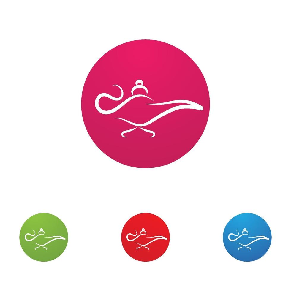 magic lamp logo and icon vector image