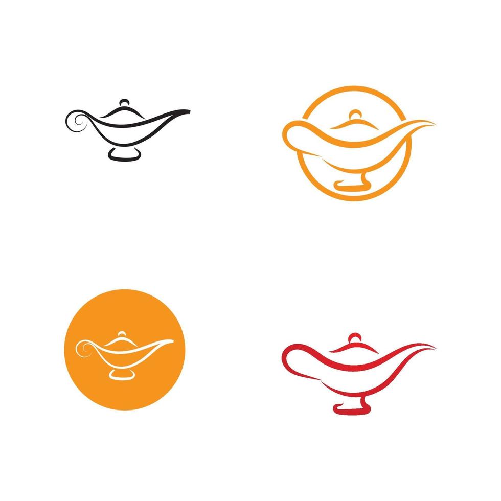 magic lamp logo and icon vector image