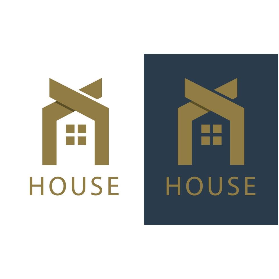 logotipo de la casa y el símbolo de la imagen vectorial vector