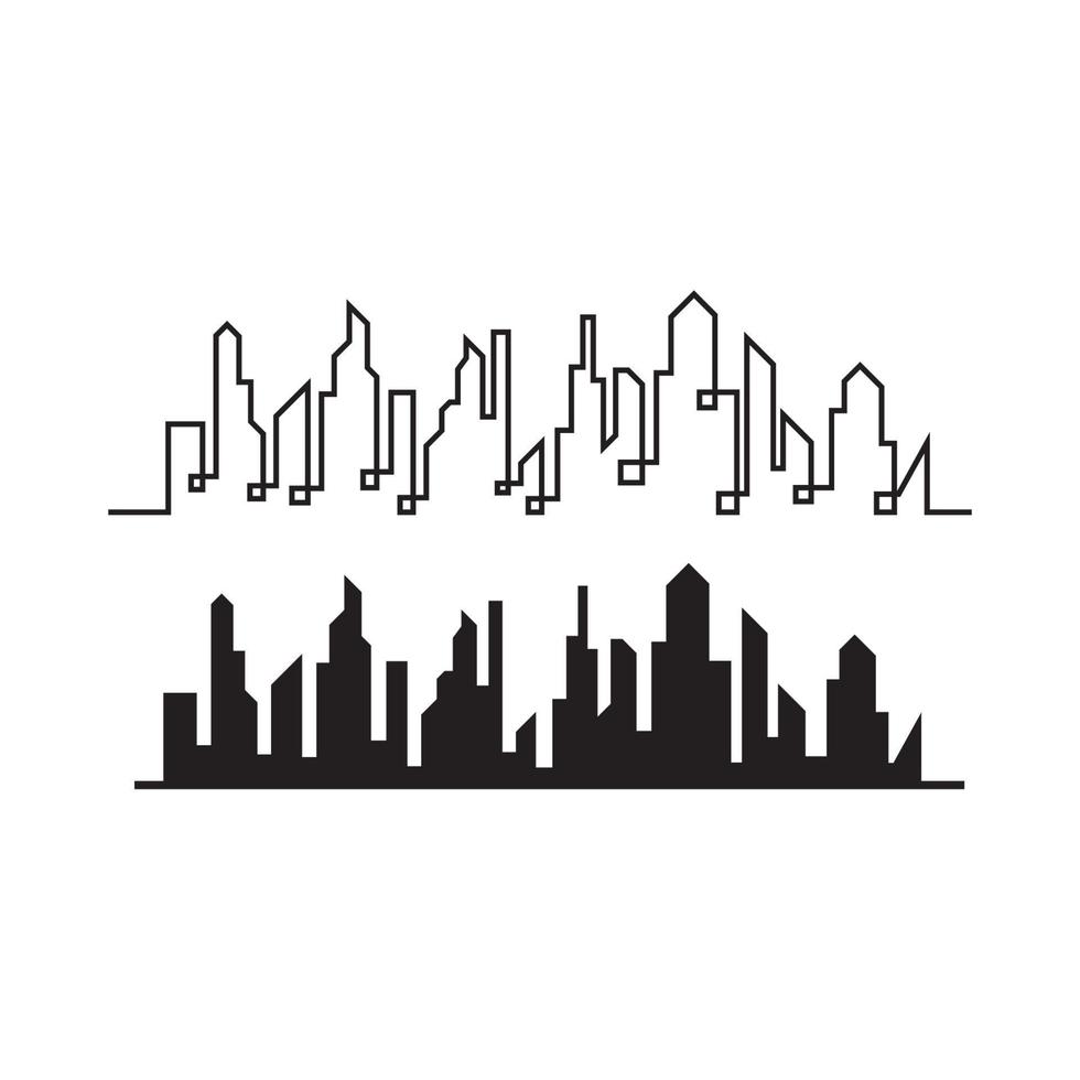 Modern City skyline . city silhouette. vector illustration in flat