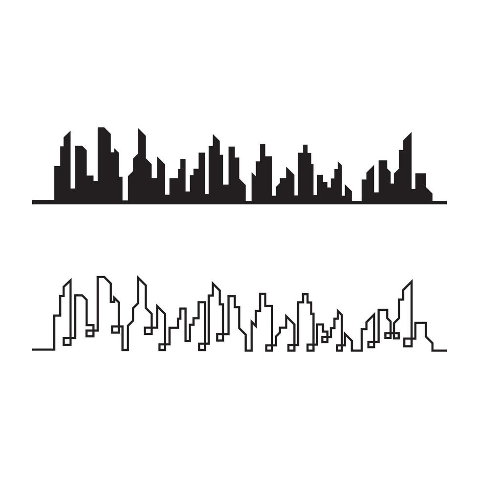 Modern City skyline . city silhouette. vector illustration in flat