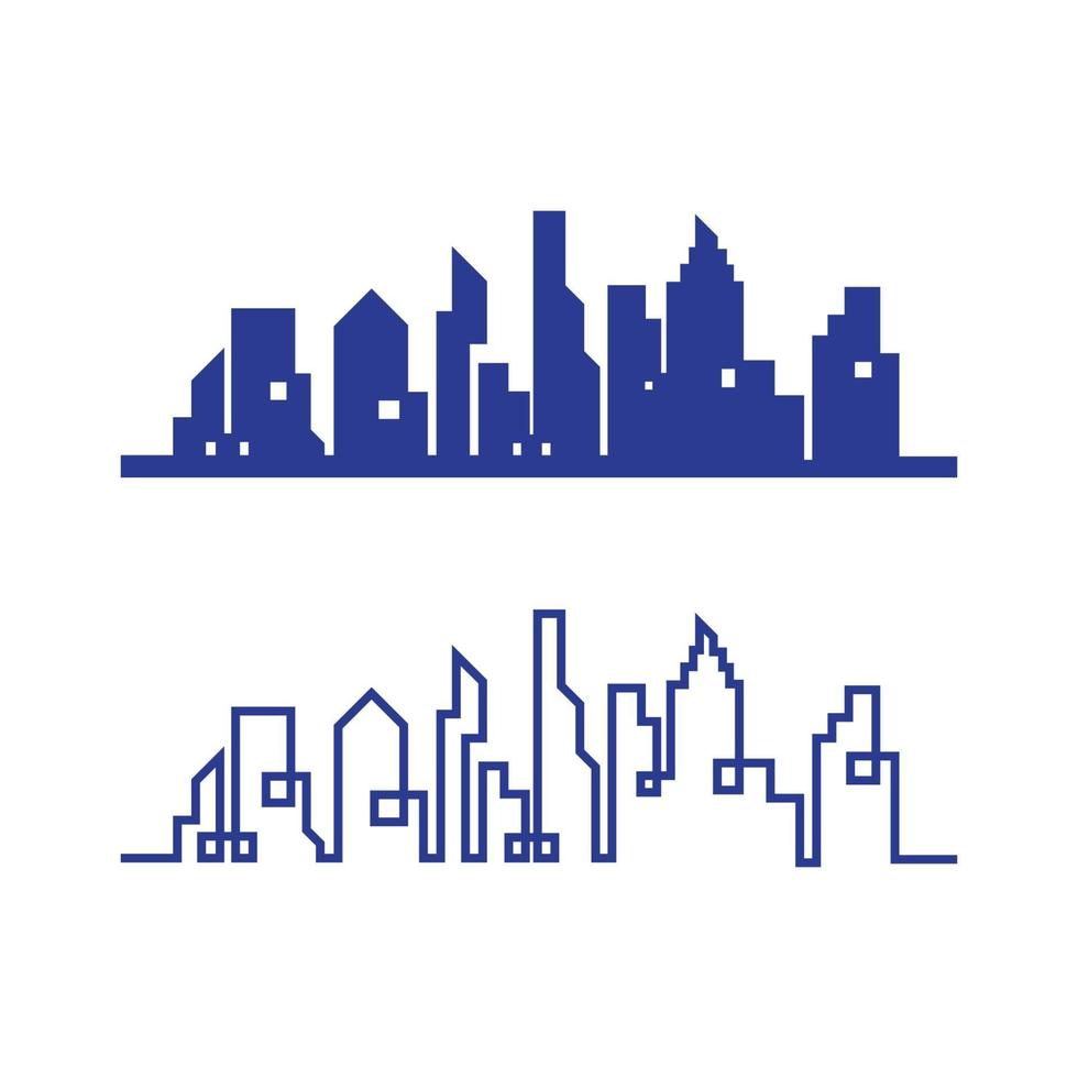 Modern City skyline . city silhouette. vector illustration in flat