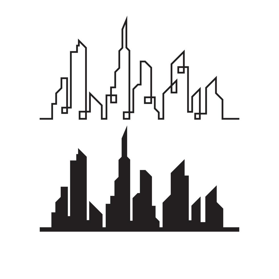 Modern City skyline . city silhouette. vector illustration in flat