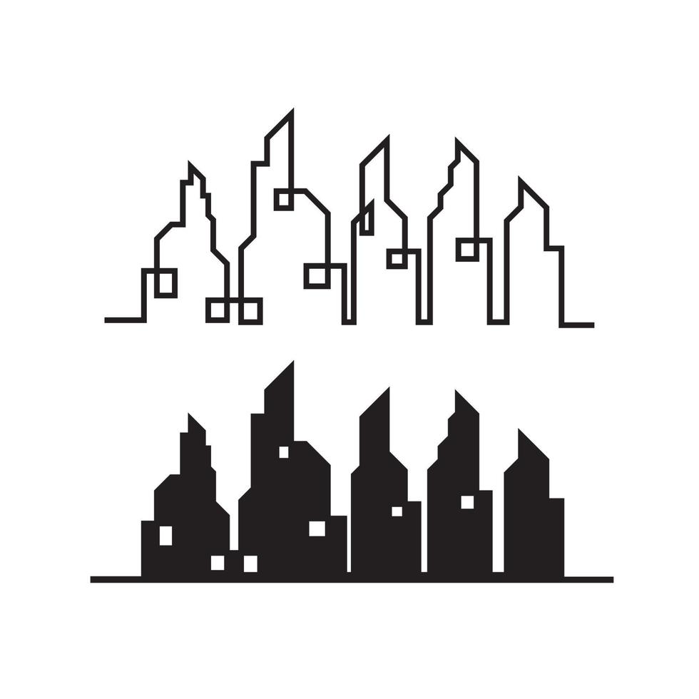 Modern City skyline . city silhouette. vector illustration in flat