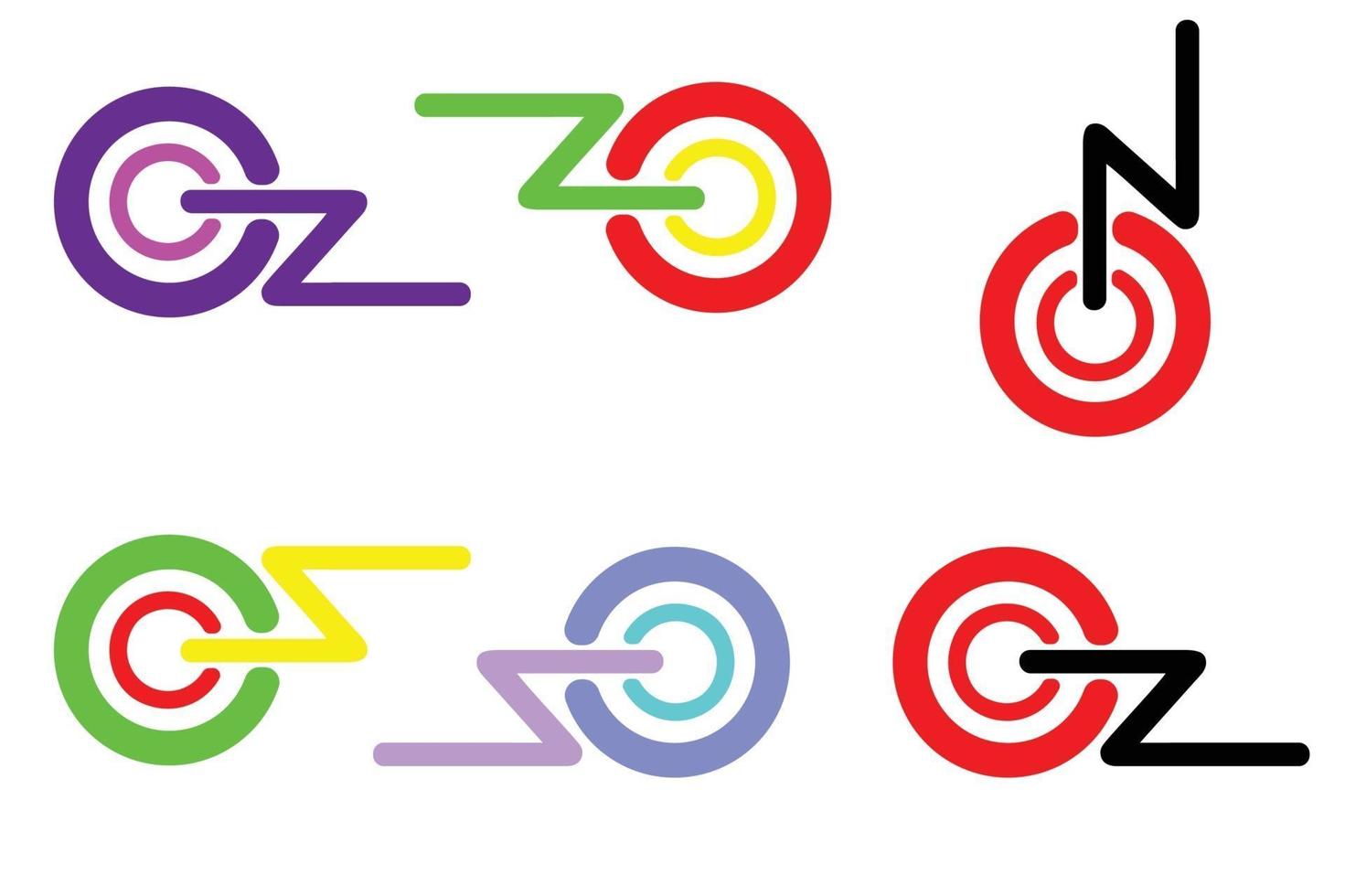 logotipo de color simple con multicolor vector