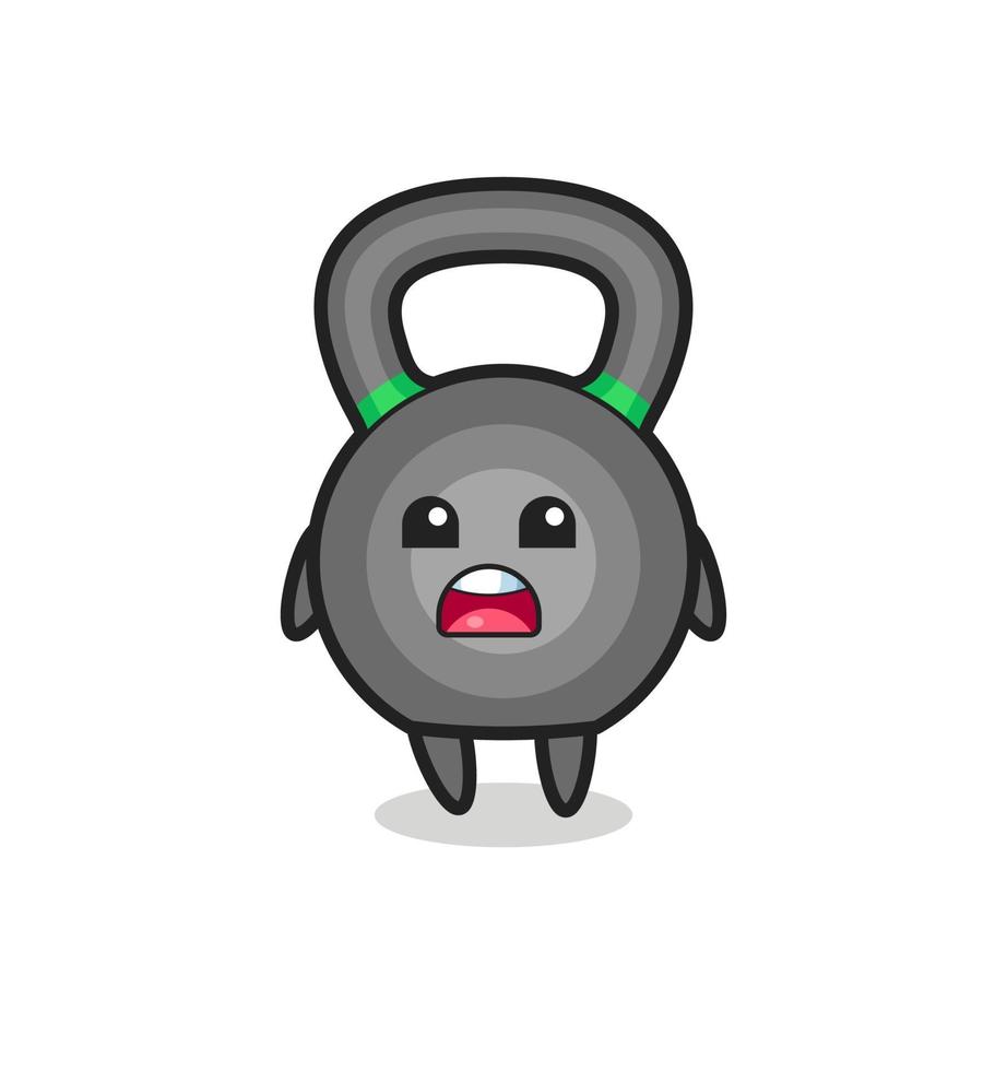kettleball illustration with apologizing expression, saying I am sorry vector