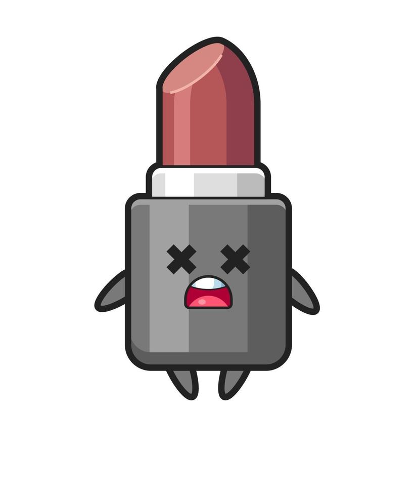the dead lipstick mascot character vector