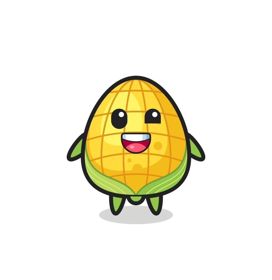 illustration of an corn character with awkward poses vector