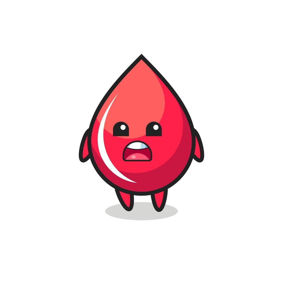 blood drop illustration with apologizing expression, saying I am sorry vector