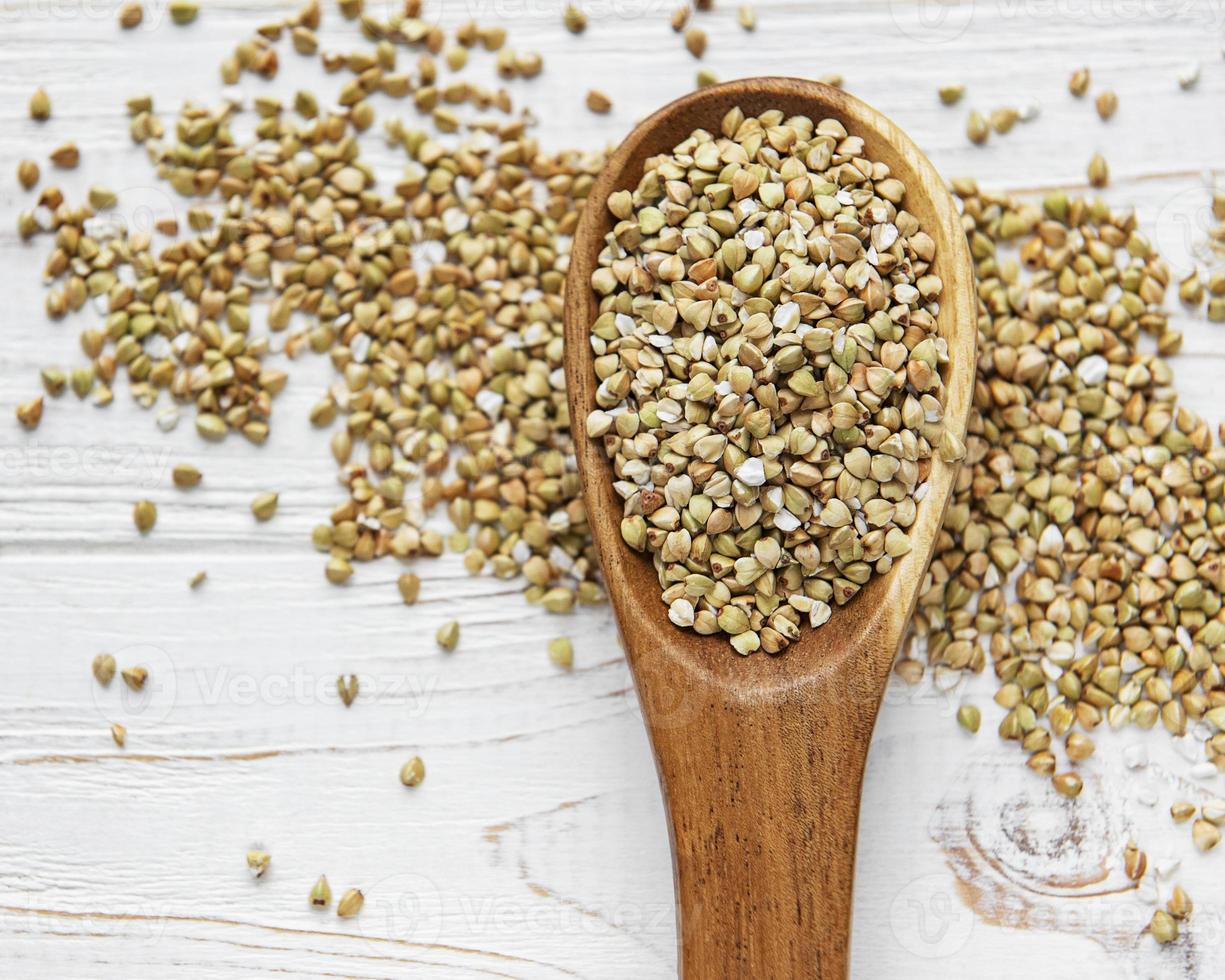 Organic green buckwheat photo