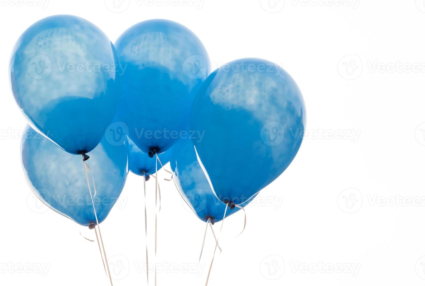 Texture on surface of blue balloon photo