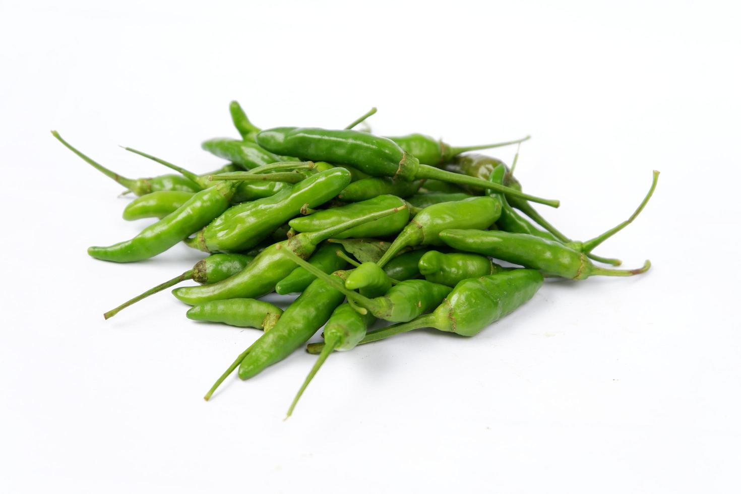 Cayenne pepper isolated on a white background photo