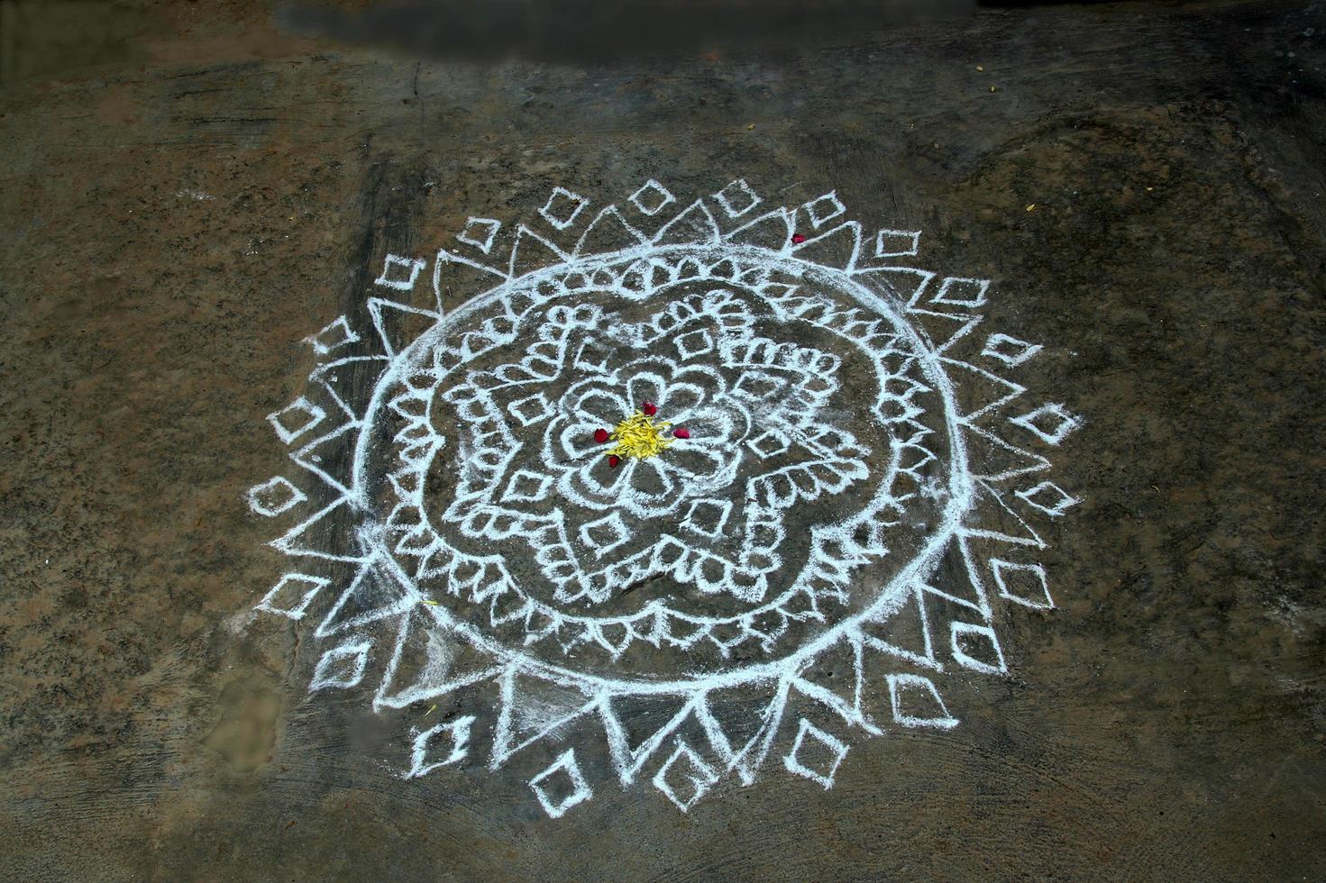 Kerala, India, 2021 - Rangoli folk artwork photo