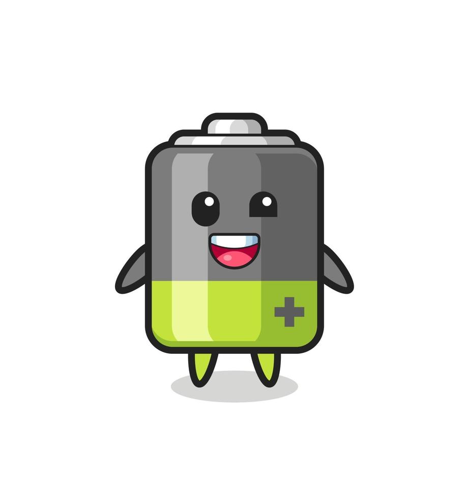 illustration of an battery character with awkward poses vector