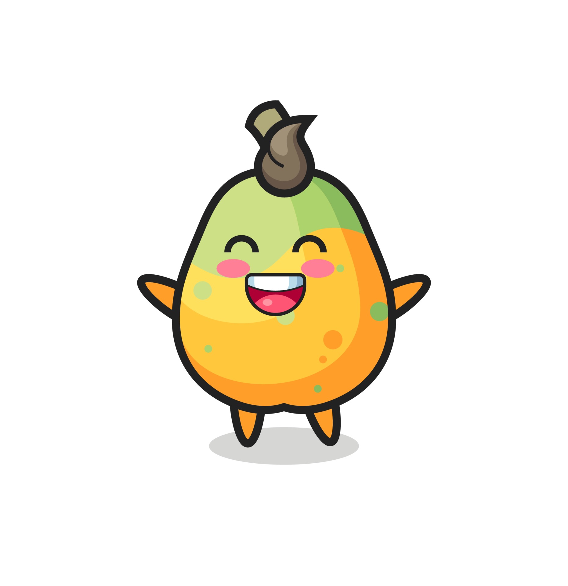 happy baby papaya cartoon character 3403896 Vector Art at Vecteezy