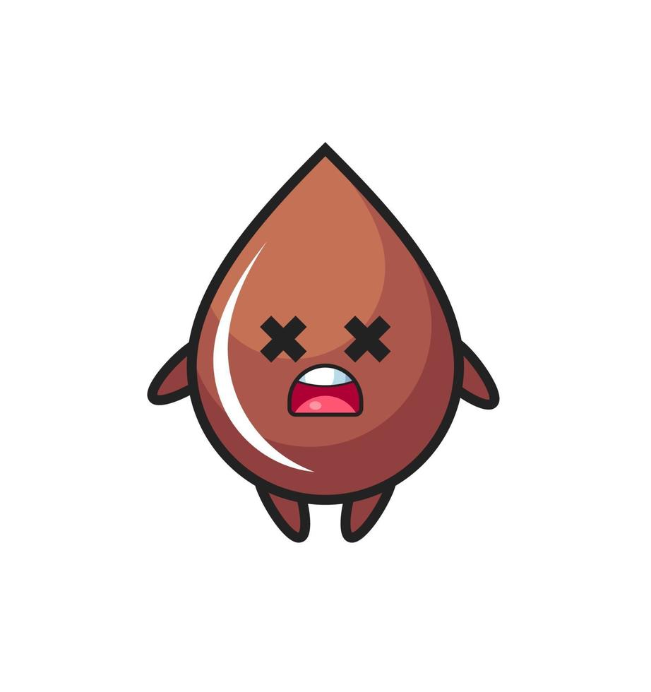 the dead chocolate drop mascot character vector