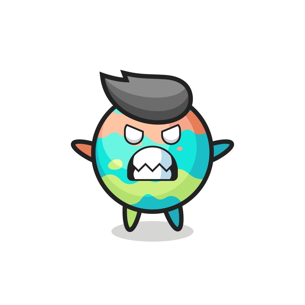 wrathful expression of the bath bombs mascot character vector