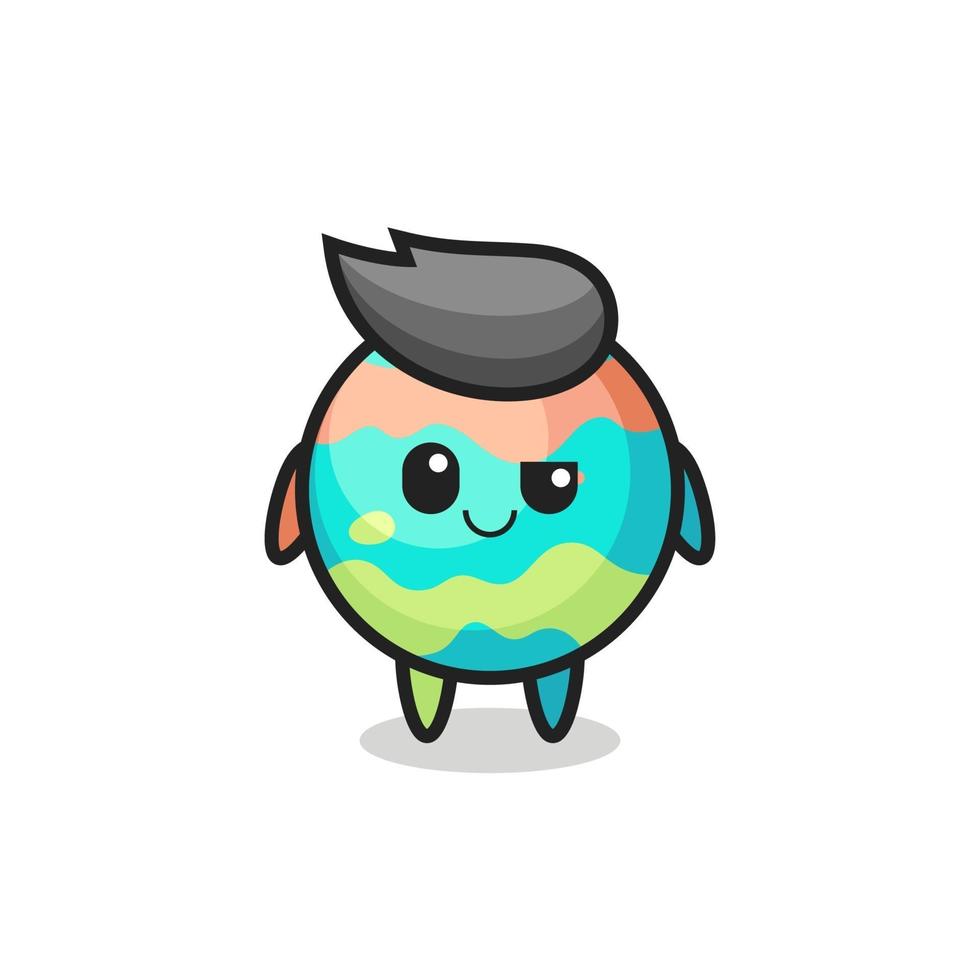 bath bombs cartoon with an arrogant expression vector