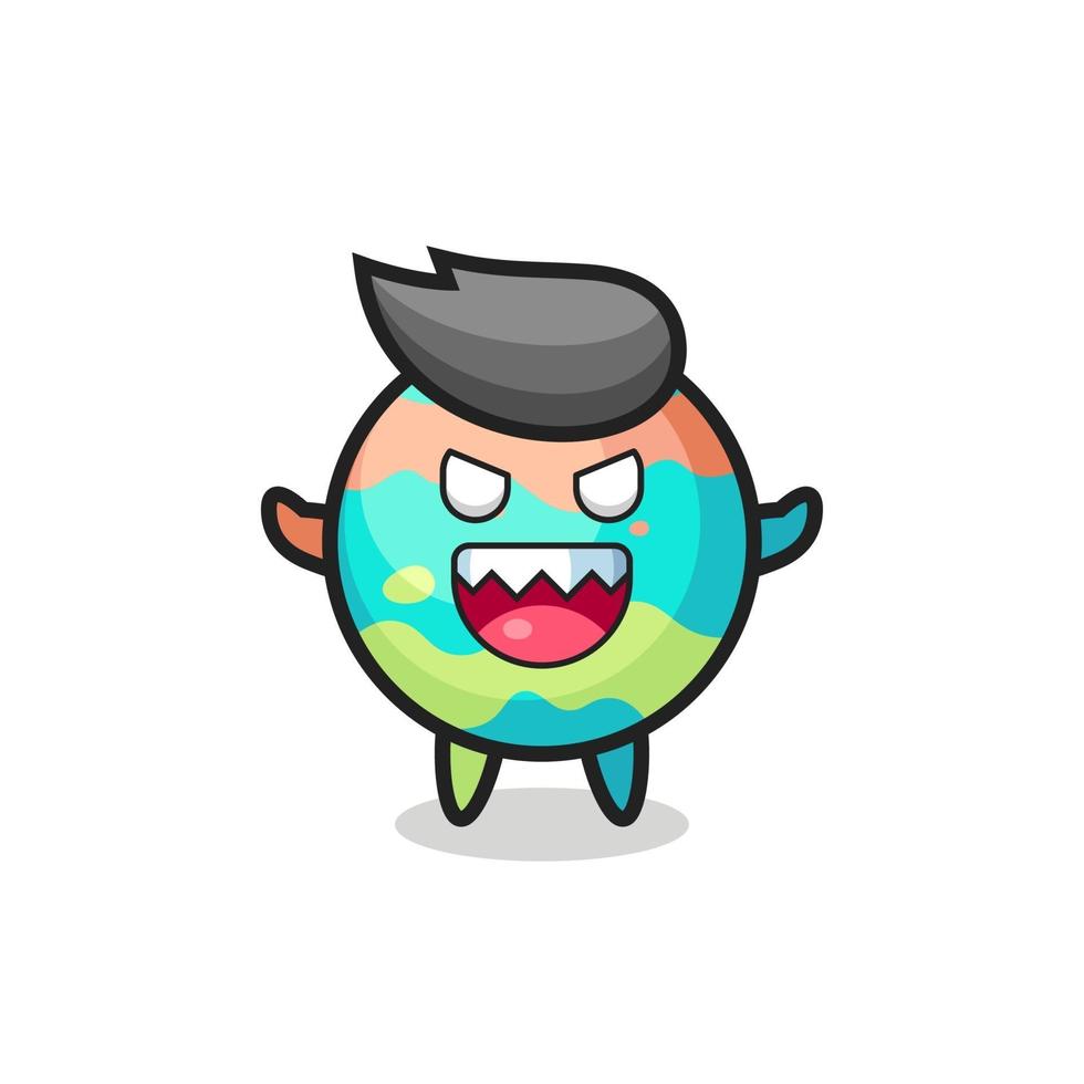 illustration of evil bath bombs mascot character vector