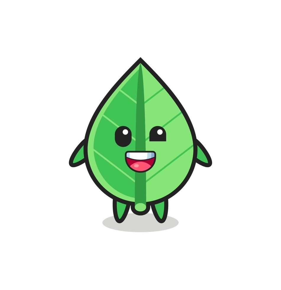 Ilustración de un personaje de hoja con poses incómodas. vector