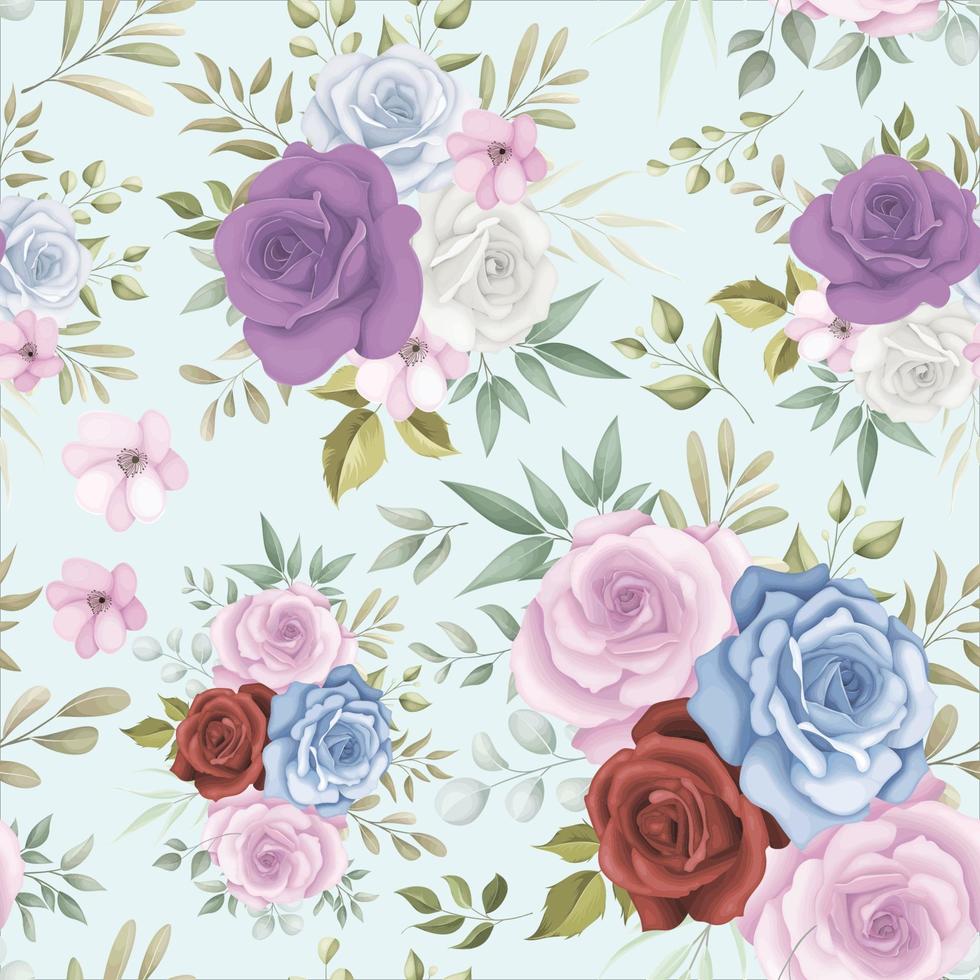 Beautiful floral seamless pattern vector