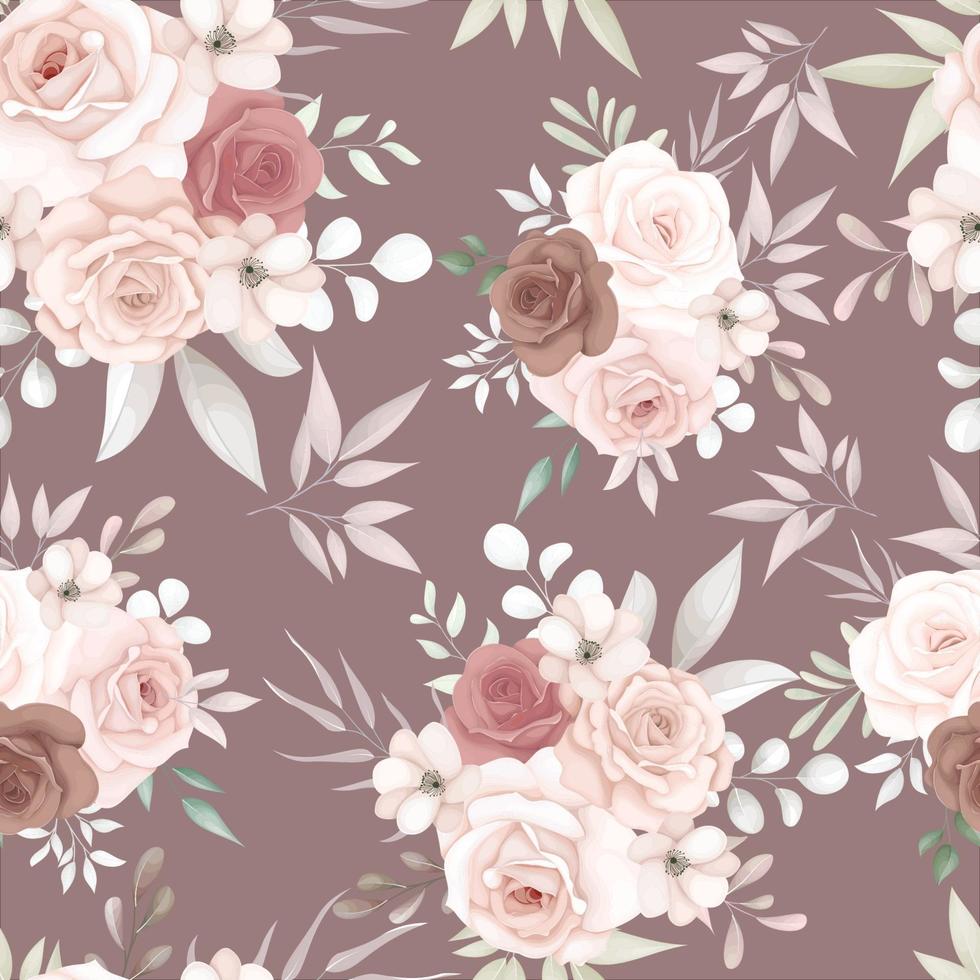 Beautiful soft floral seamless pattern vector