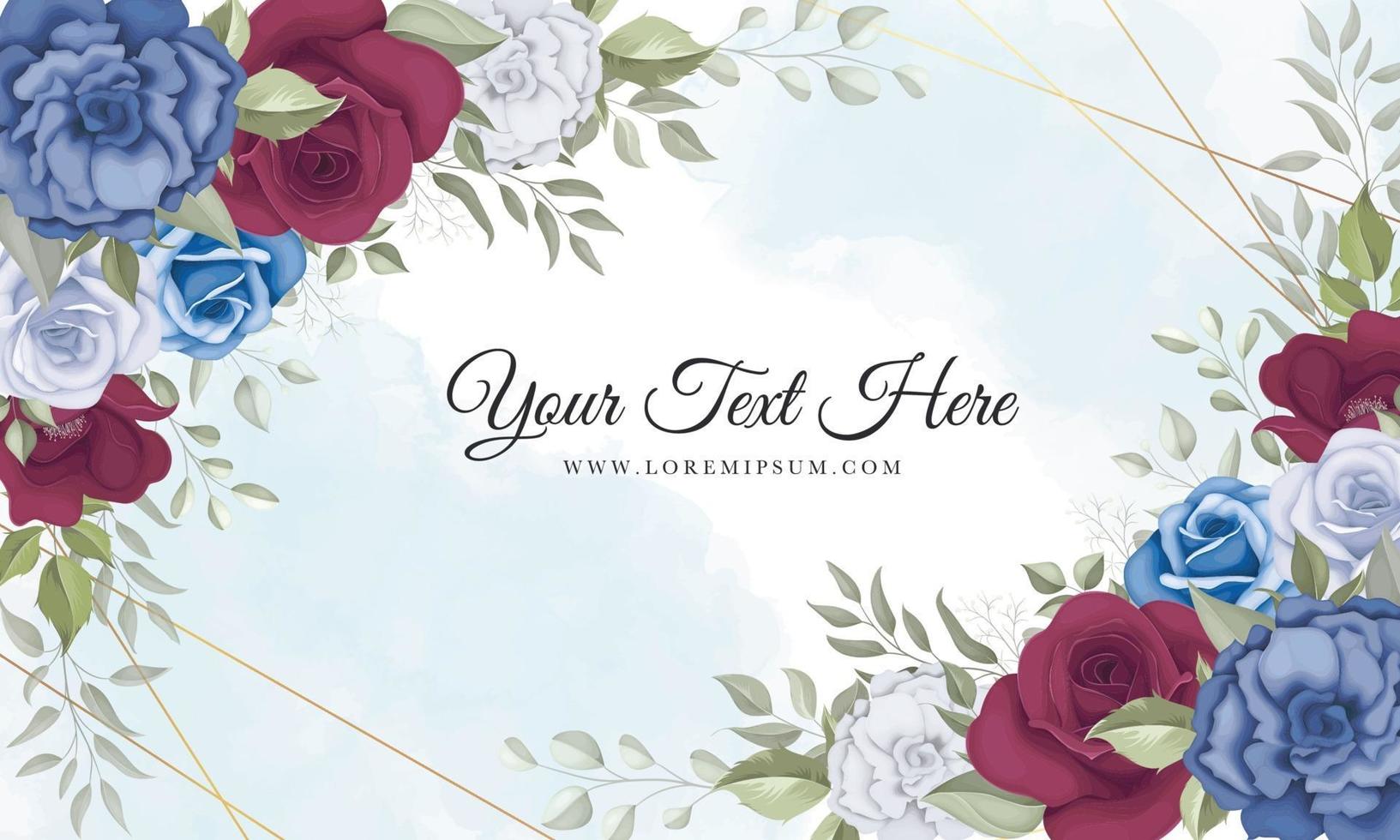 Beautiful hand drawn flower background vector