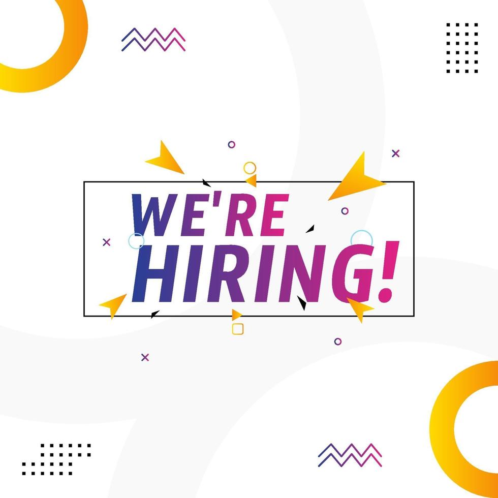 Hiring recruitment social media poster design vector