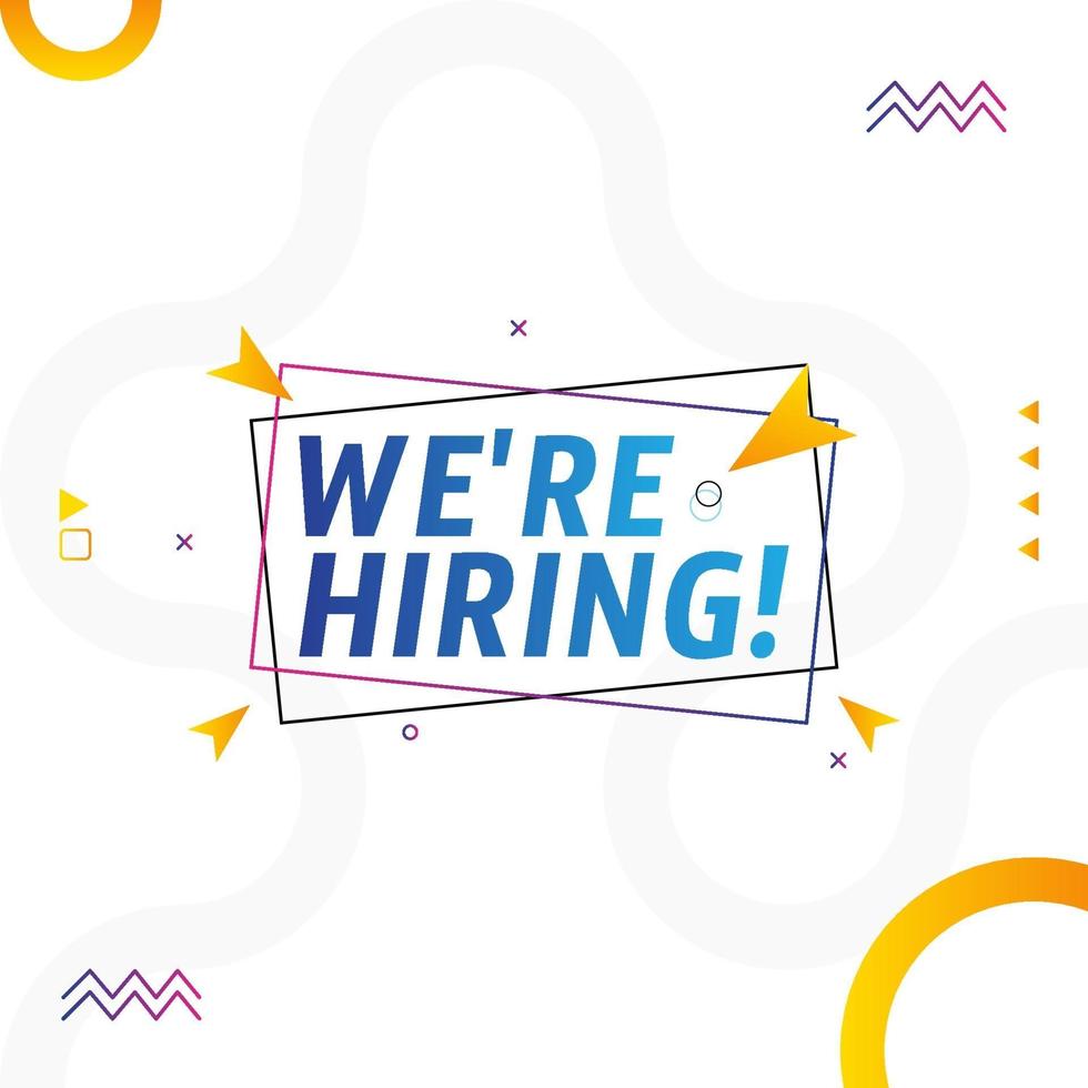 Hiring recruitment social media poster design vector