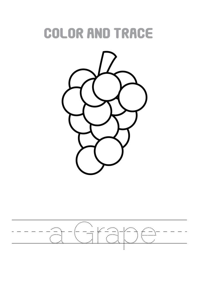 coloring pages fruits matching tracing activities preschool ...