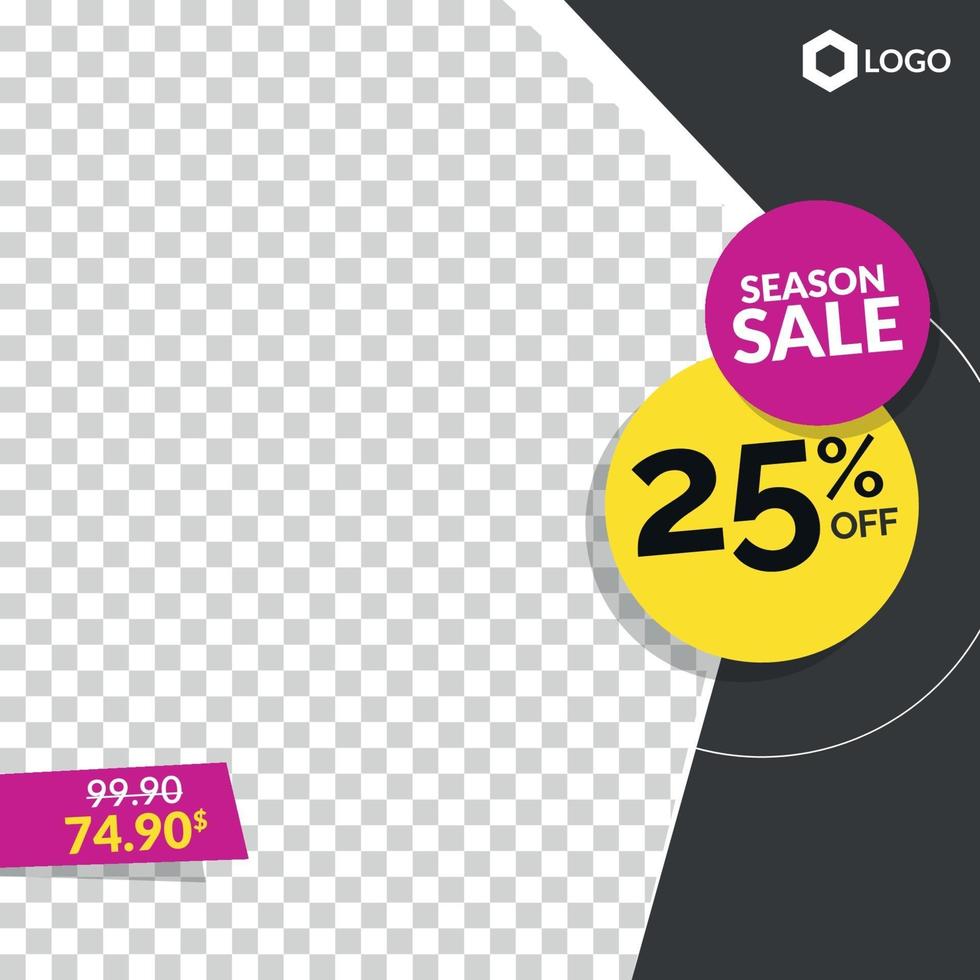 Square Sale Banner for Web and Social Media vector