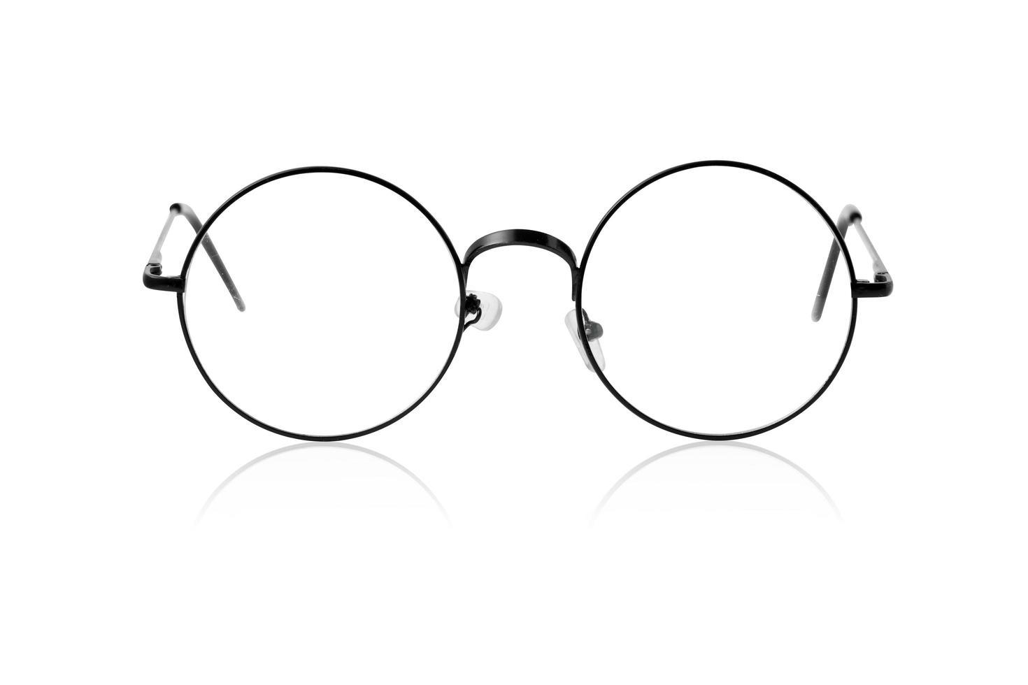 Vintage glasses on white background photo