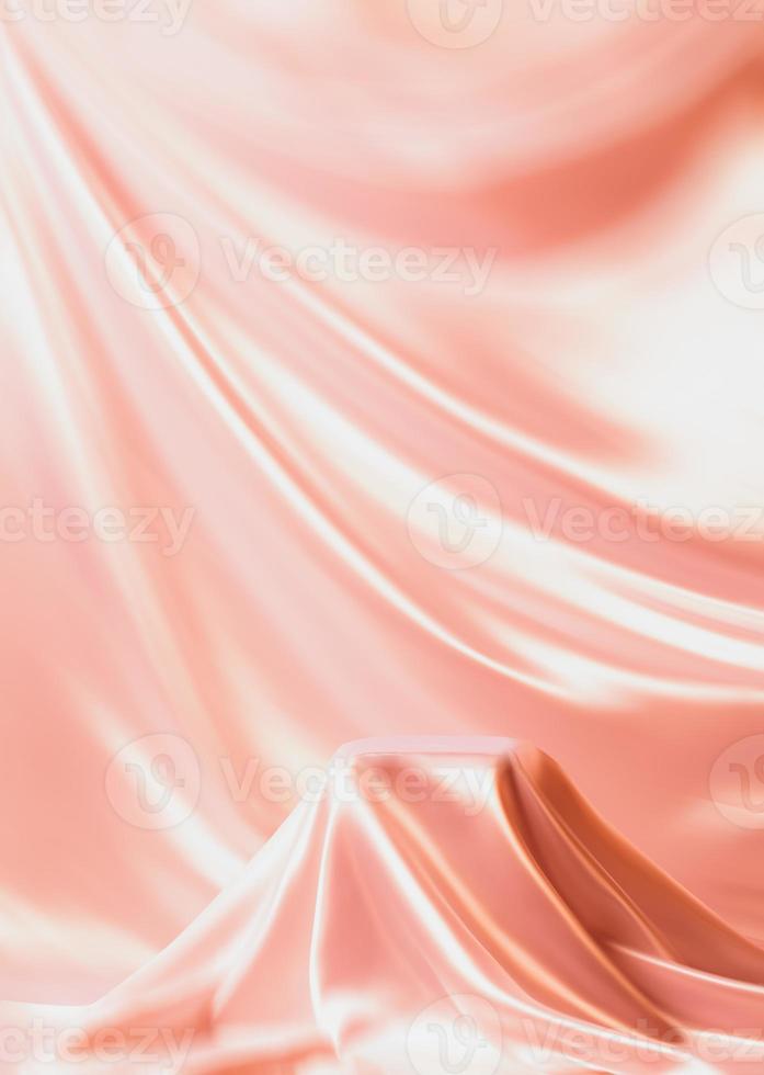 Podium rose gold color  Satin Silky Cloth for podium background, photo