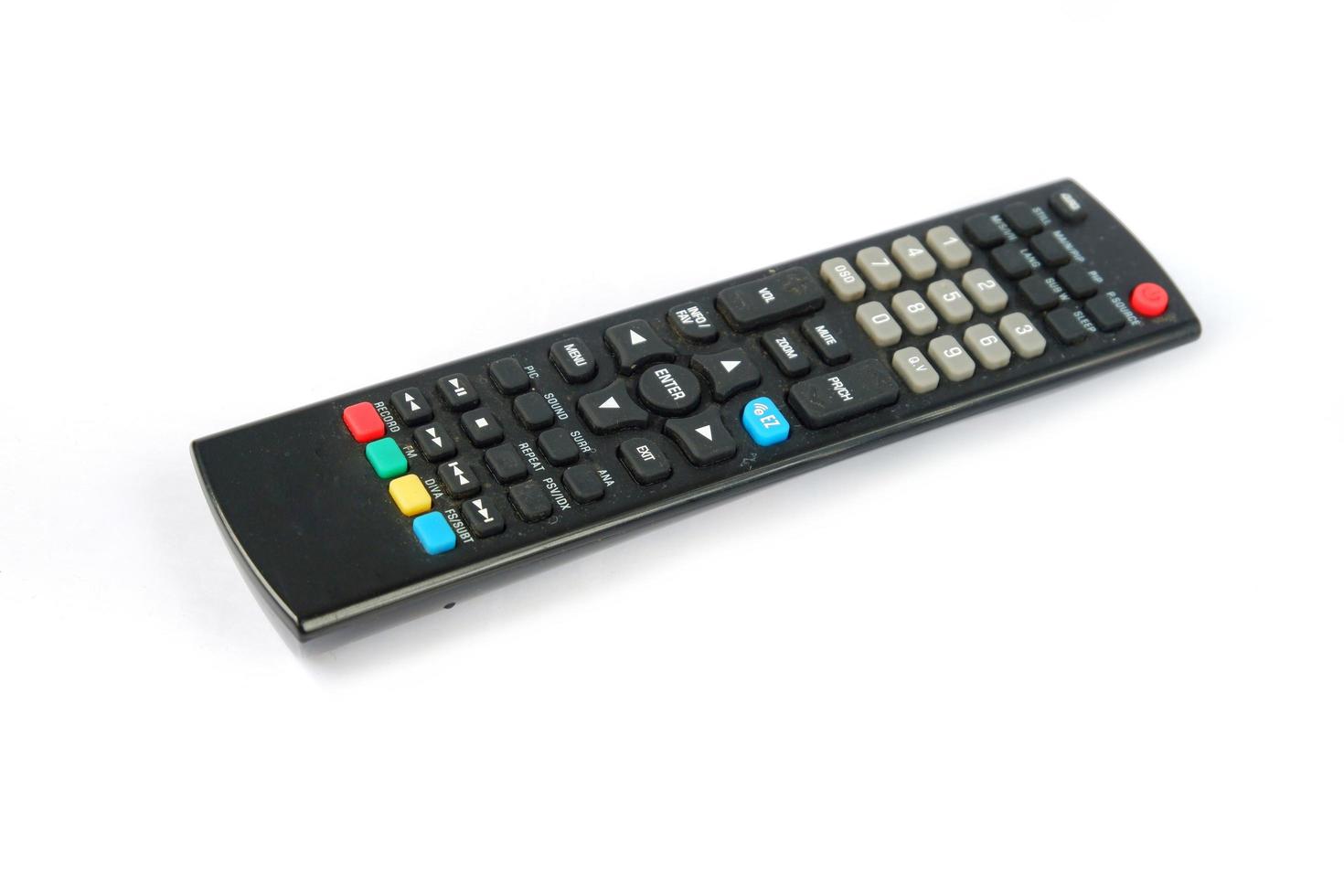 TV remote isolated on a white background, clipping path photo