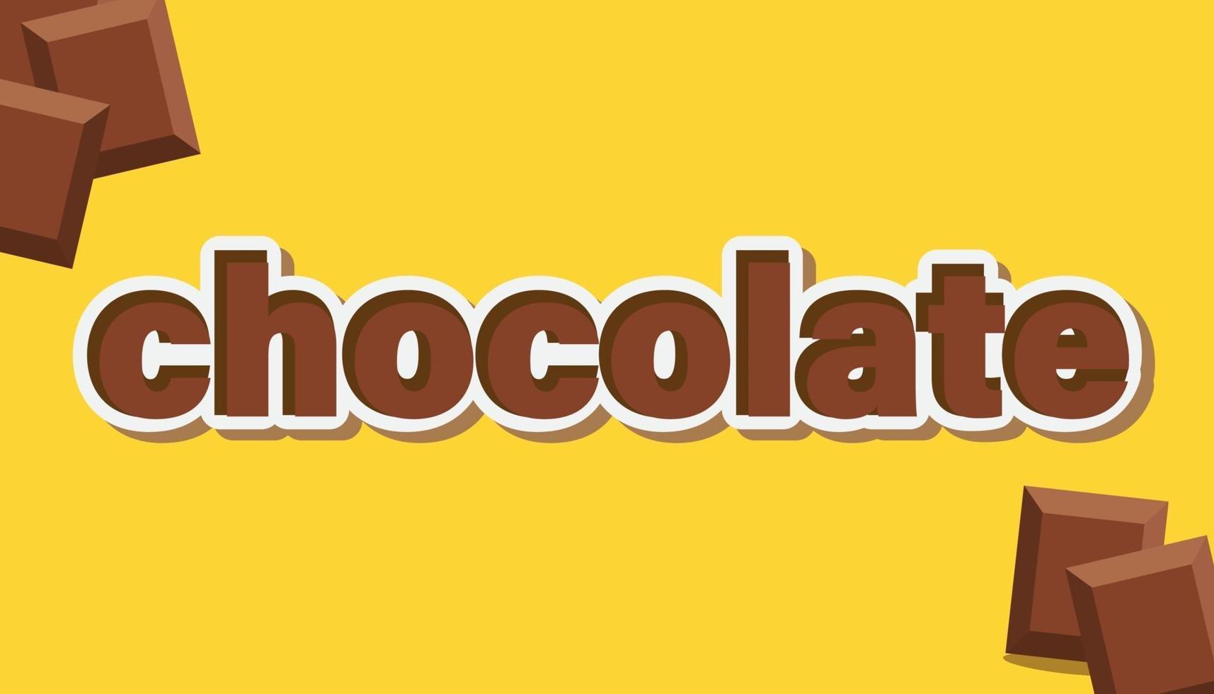 Chocolate Text Effects vector