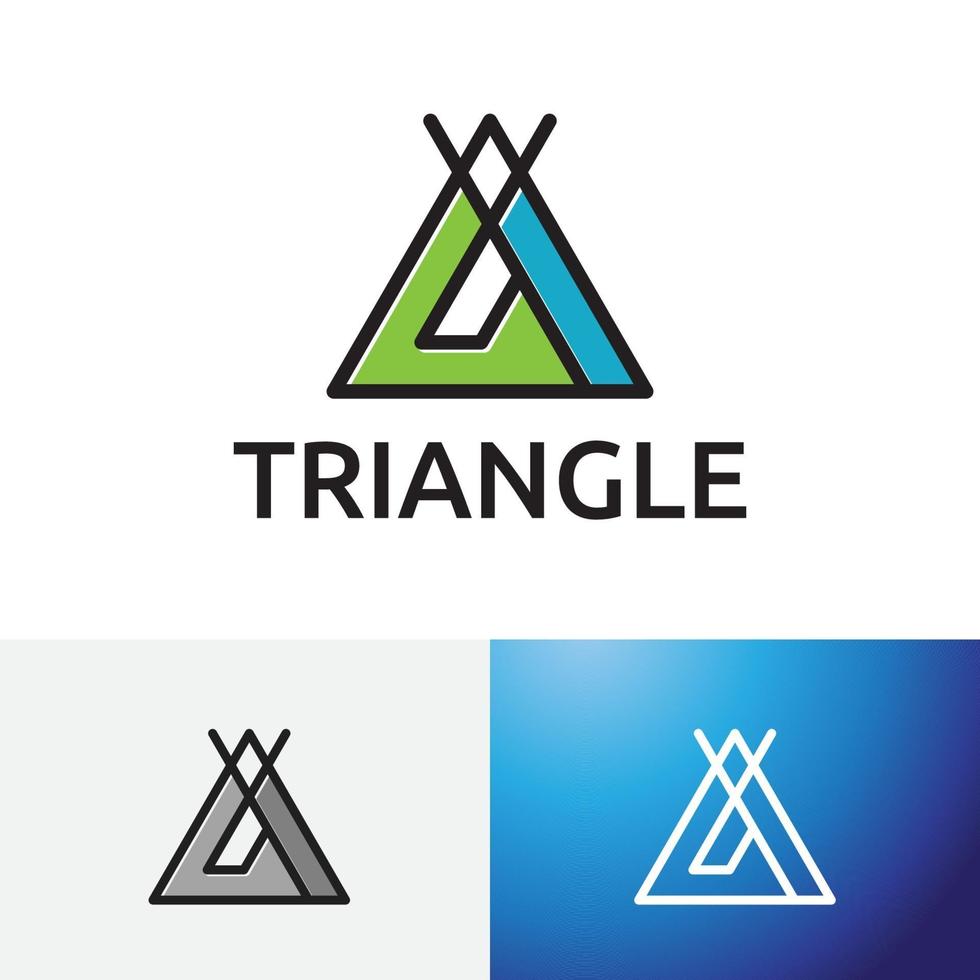 Triangle Abstract Tent Nature Adventure Camping Logo vector