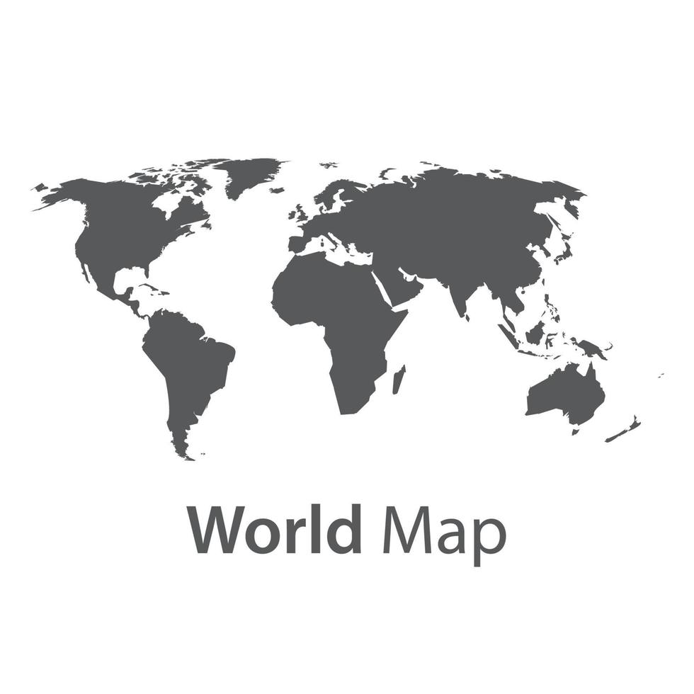 Ilustración vectorial gráfico del mapa del mundo sobre fondo blanco. vector