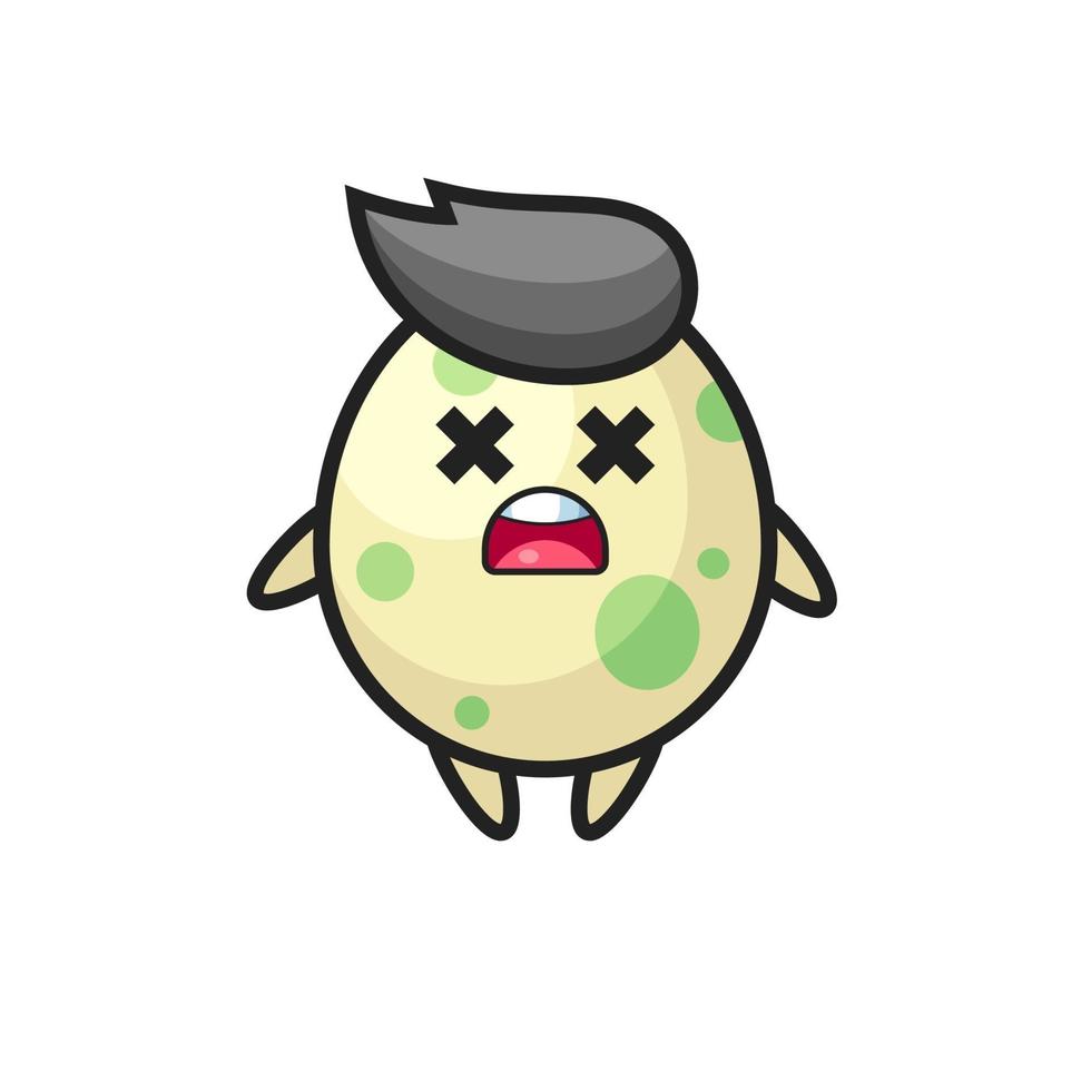 the dead spotted egg mascot character vector