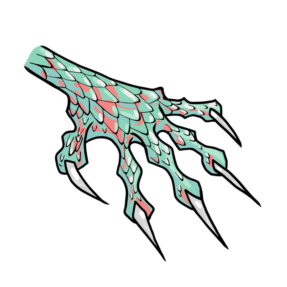 Dragon or monster paw vector