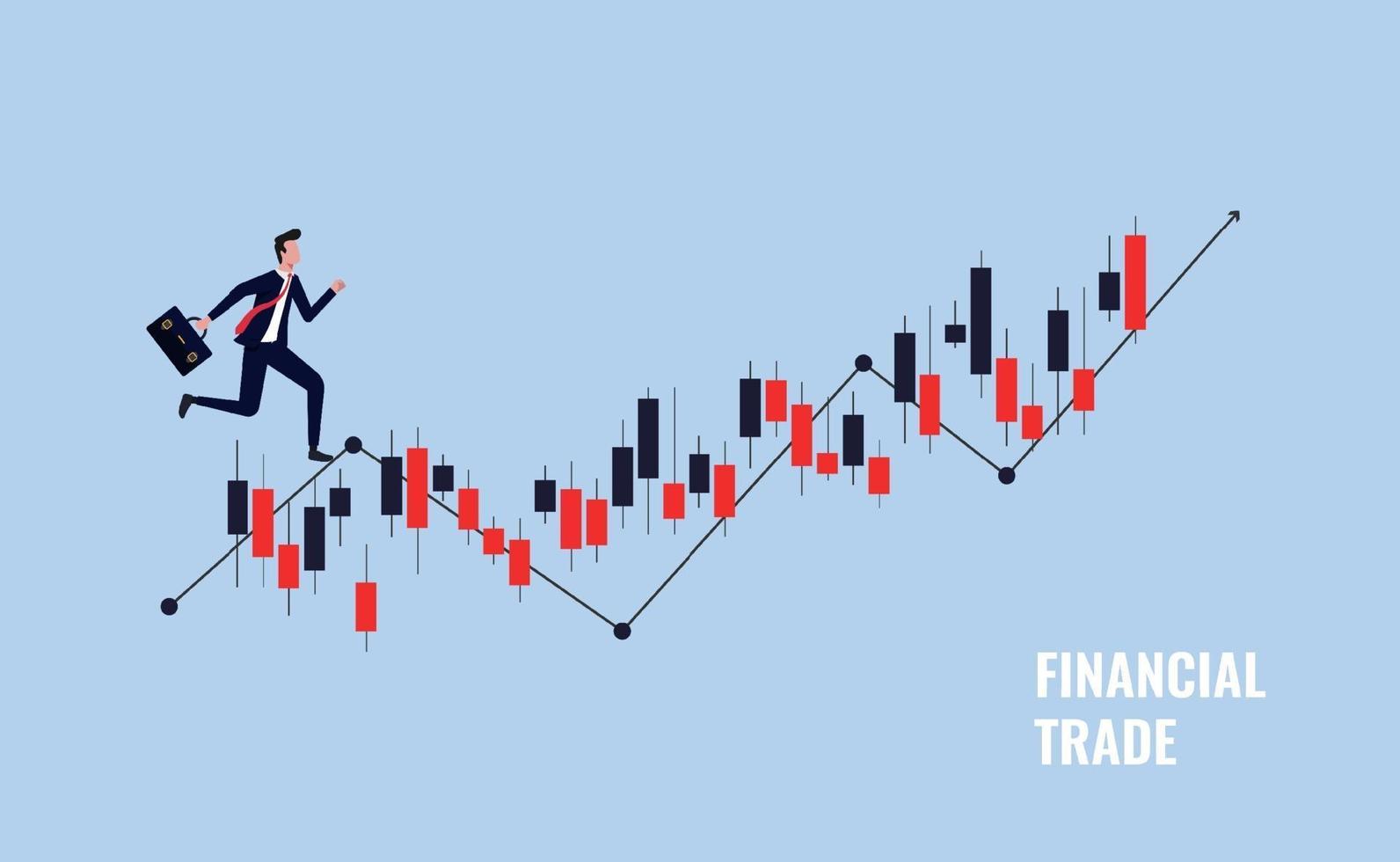 Financial trading concept, stock market vector illustration
