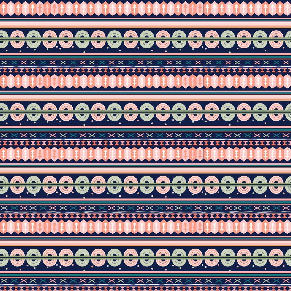 Cute ethnic seamless pattern colorful feminine background vector