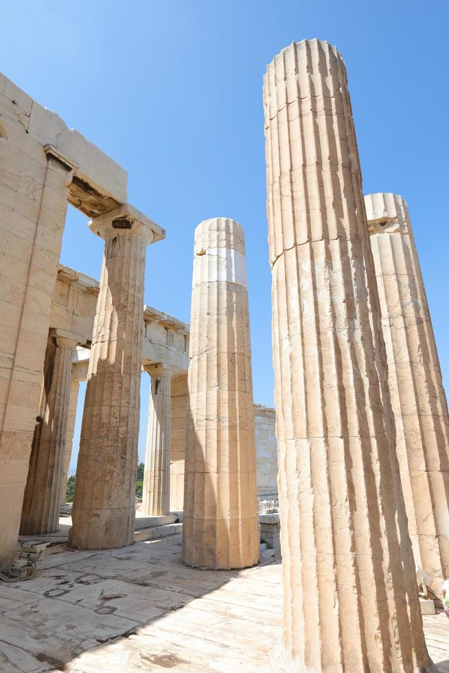 Templo del Partenón en la Acrópolis de Atenas, Grecia foto