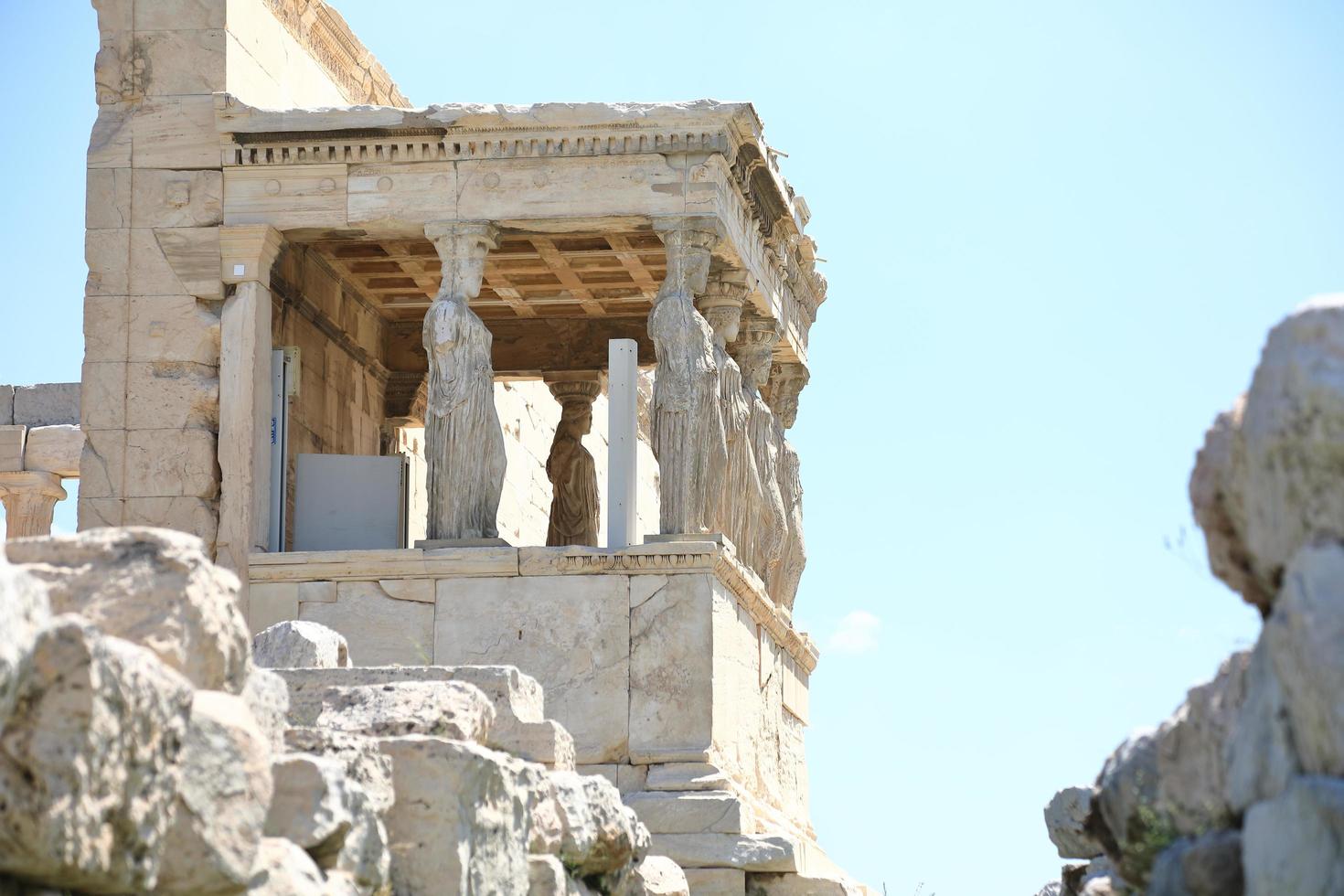 Templo del Partenón en la Acrópolis de Atenas, Grecia foto