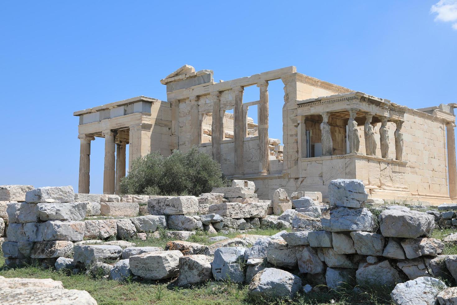 Templo del Partenón en la Acrópolis de Atenas, Grecia foto