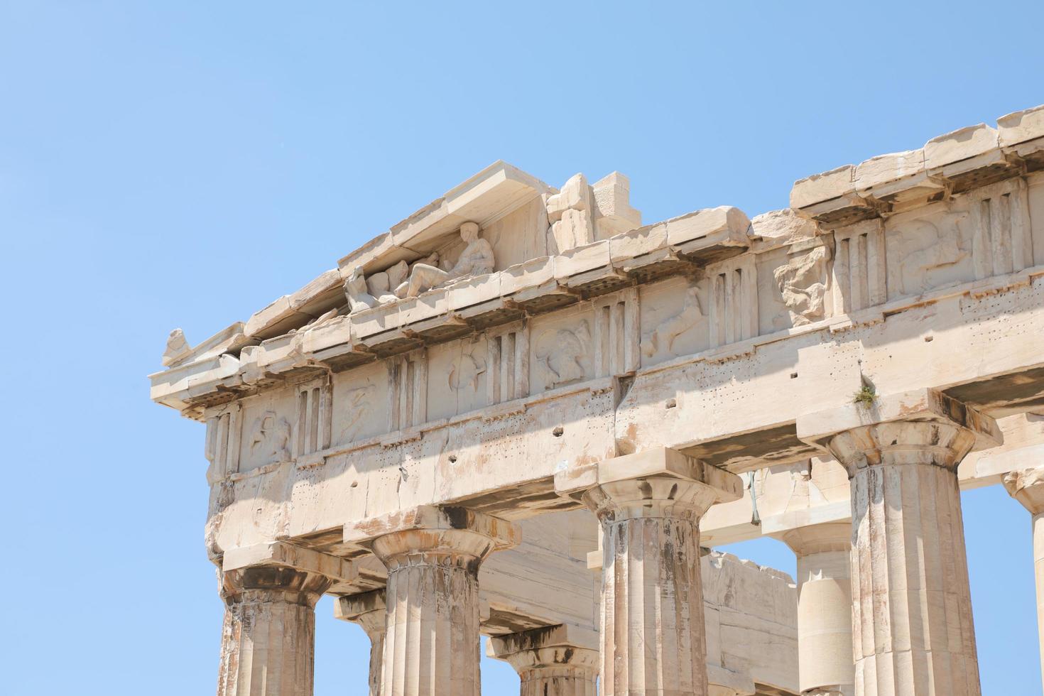 Templo del Partenón en la Acrópolis de Atenas, Grecia foto