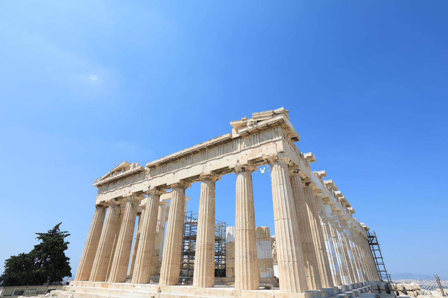 Templo del Partenón en la Acrópolis de Atenas, Grecia foto