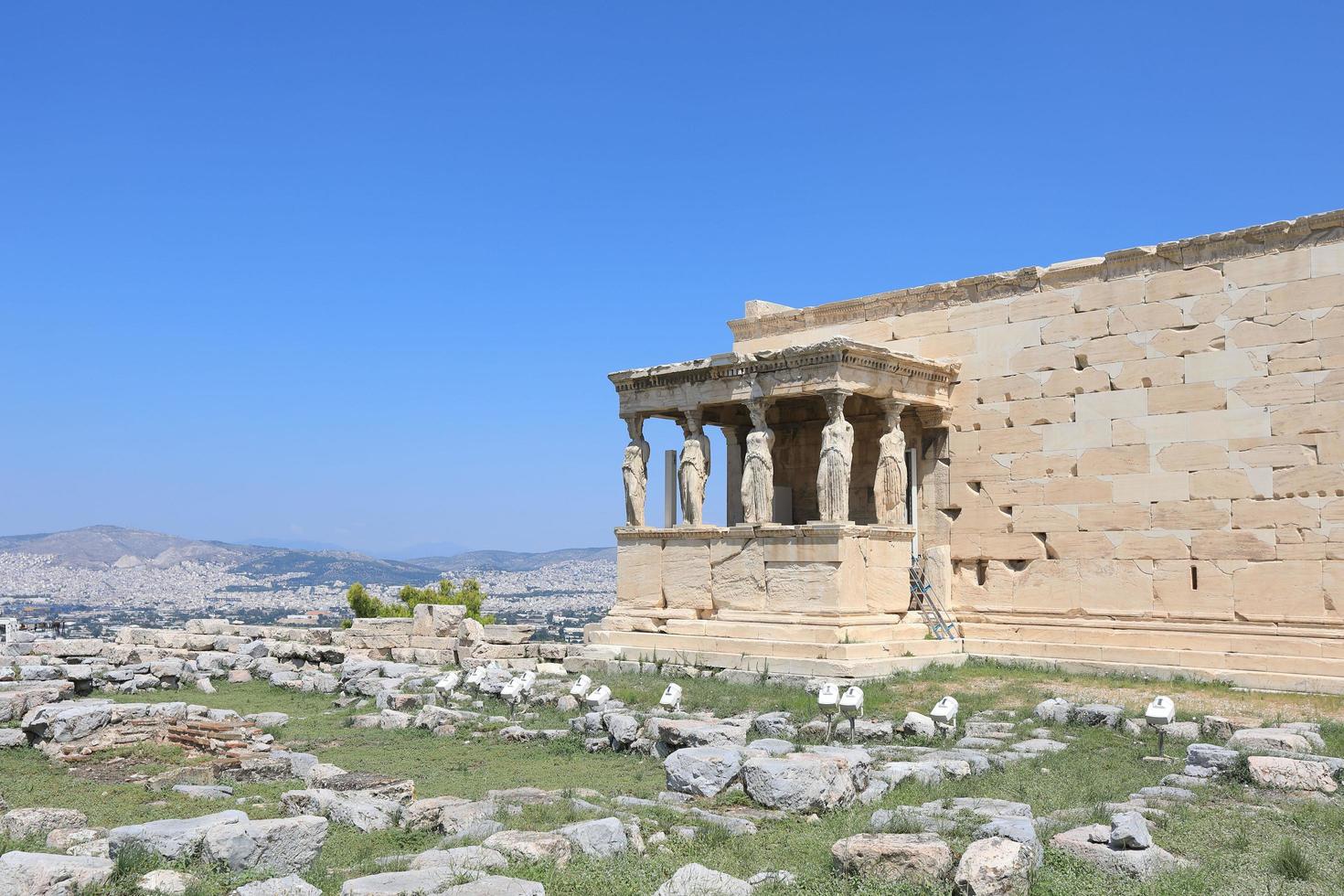 Templo del Partenón en la Acrópolis de Atenas, Grecia foto