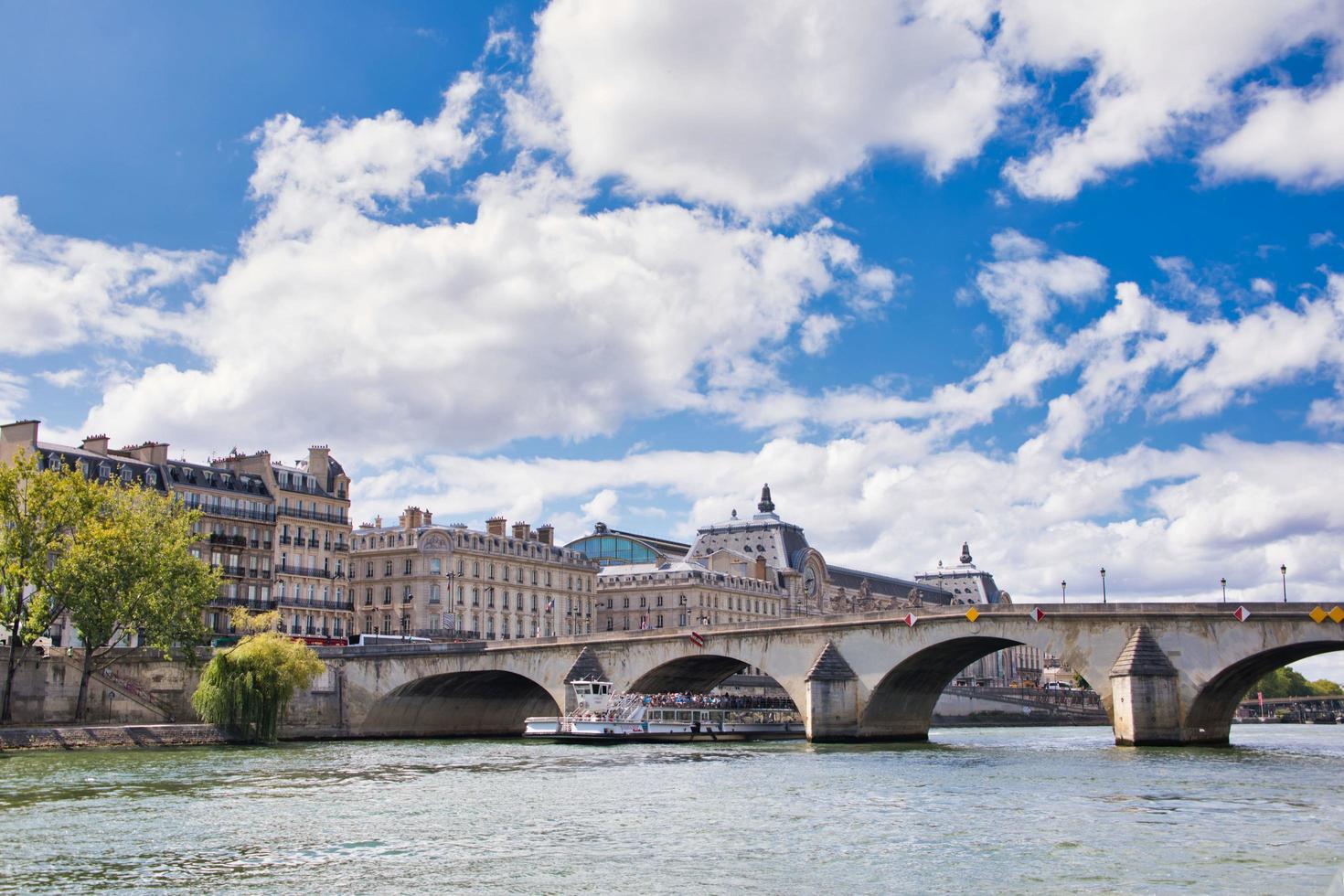 vista del horizonte de parís francia foto