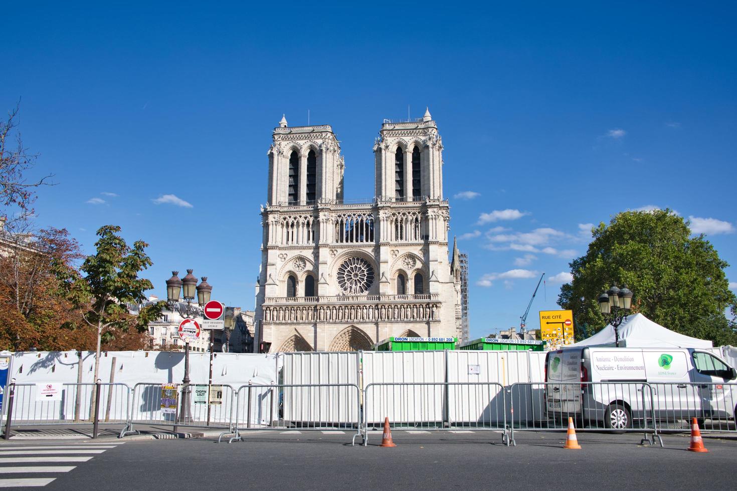 Cathedrale Notre-Dame de Paris under restoration 2019 photo